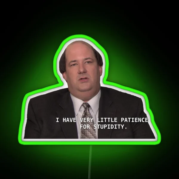 Kevin Malone Patience RGB Neon Sign