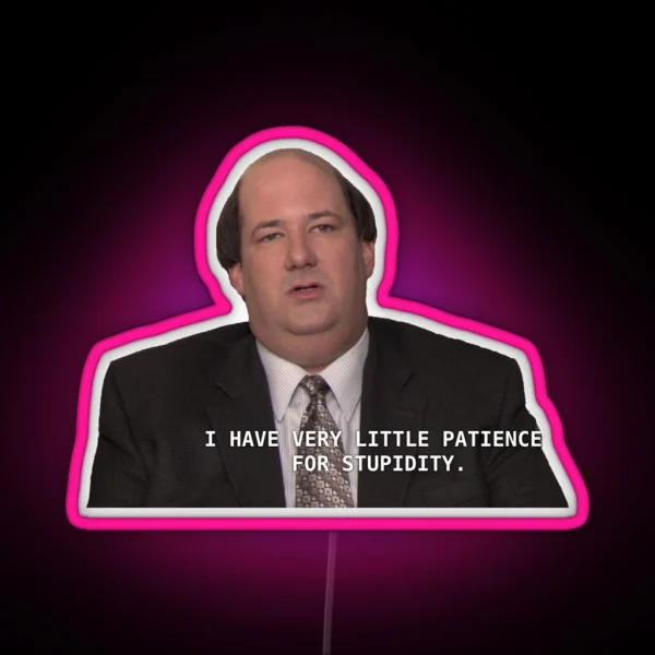 Kevin Malone Patience RGB Neon Sign