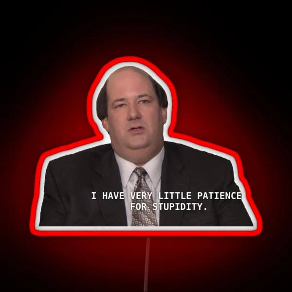 Kevin Malone Patience RGB Neon Sign