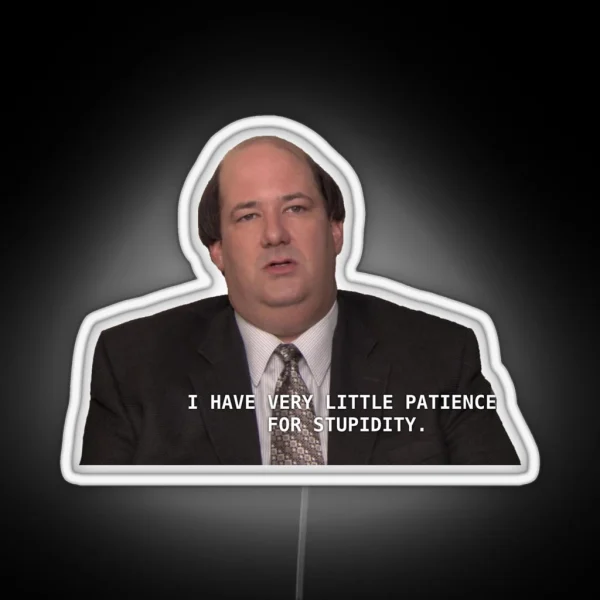 Kevin Malone Patience RGB Neon Sign