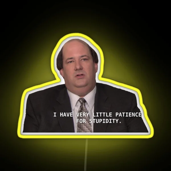 Kevin Malone Patience RGB Neon Sign