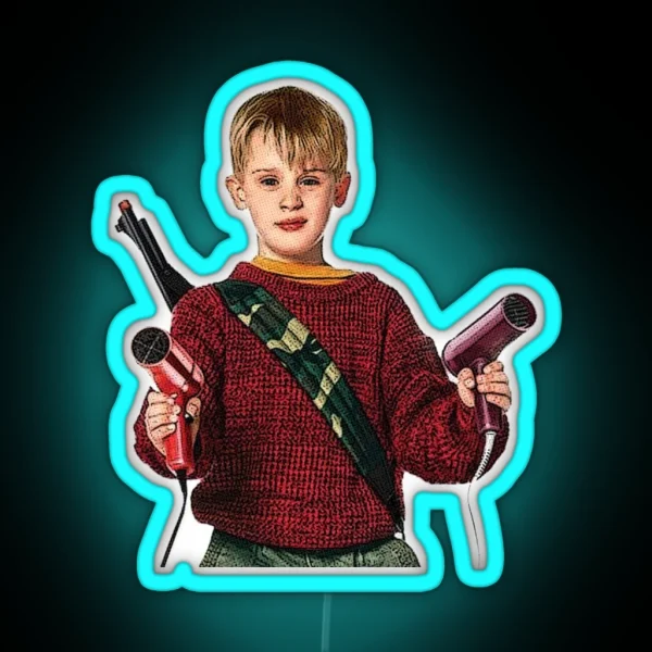 Kevin Mccallister Home Alone Christmas Movie RGB Neon Sign