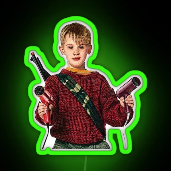 Kevin Mccallister Home Alone Christmas Movie RGB Neon Sign