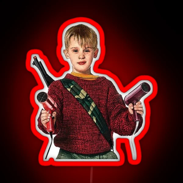 Kevin Mccallister Home Alone Christmas Movie RGB Neon Sign