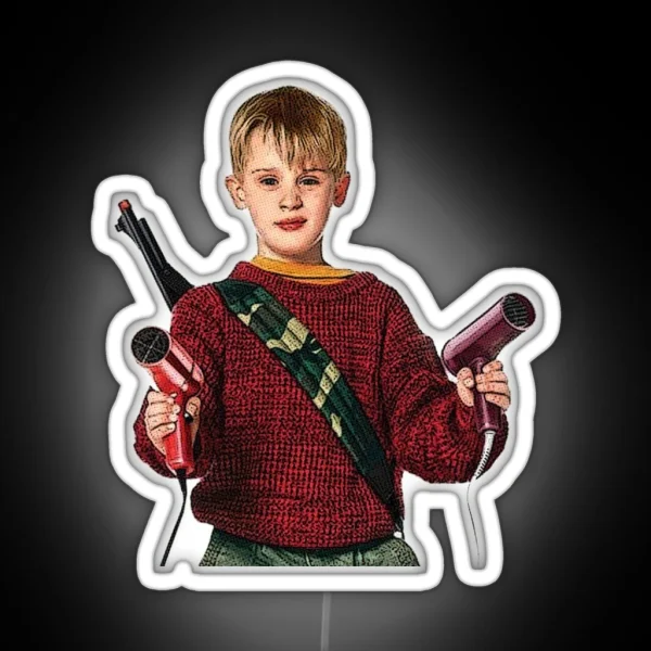 Kevin Mccallister Home Alone Christmas Movie RGB Neon Sign