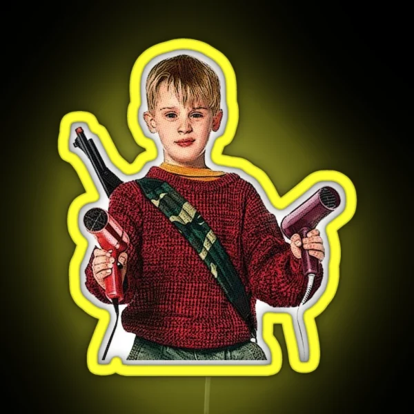 Kevin Mccallister Home Alone Christmas Movie RGB Neon Sign