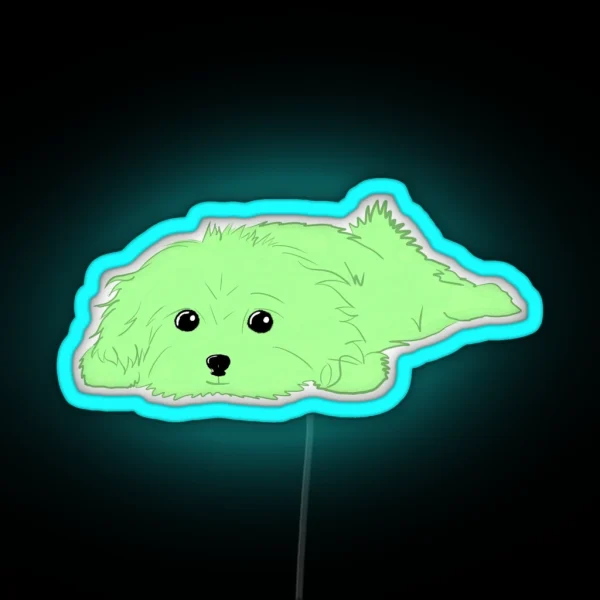 Key Lime Green Dog RGB Neon Sign