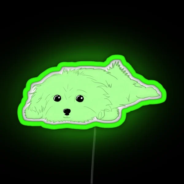 Key Lime Green Dog RGB Neon Sign