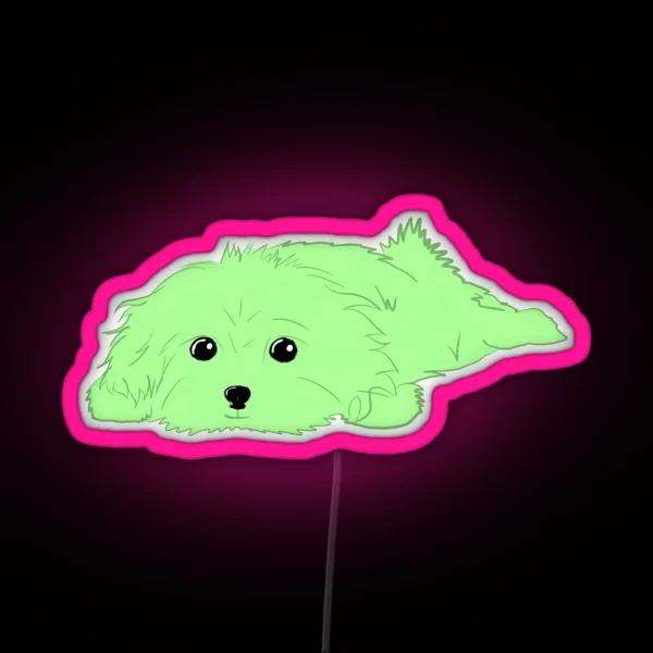 Key Lime Green Dog RGB Neon Sign
