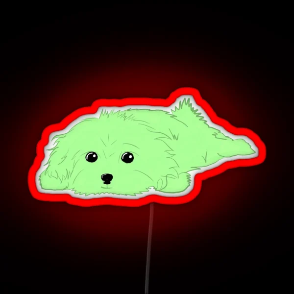Key Lime Green Dog RGB Neon Sign