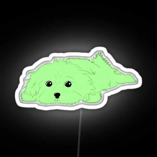 Key Lime Green Dog RGB Neon Sign
