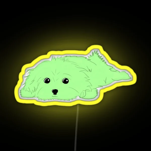 Key Lime Green Dog RGB Neon Sign