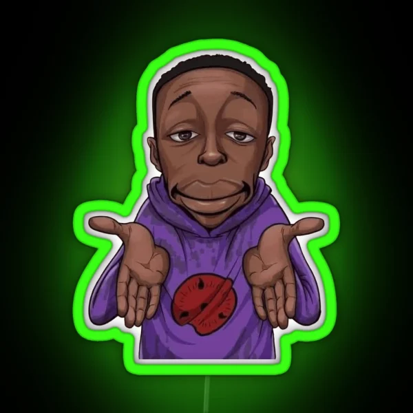 Khaby Lame Meme RGB Neon Sign