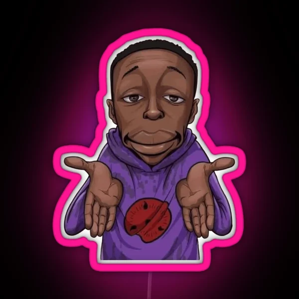 Khaby Lame Meme RGB Neon Sign