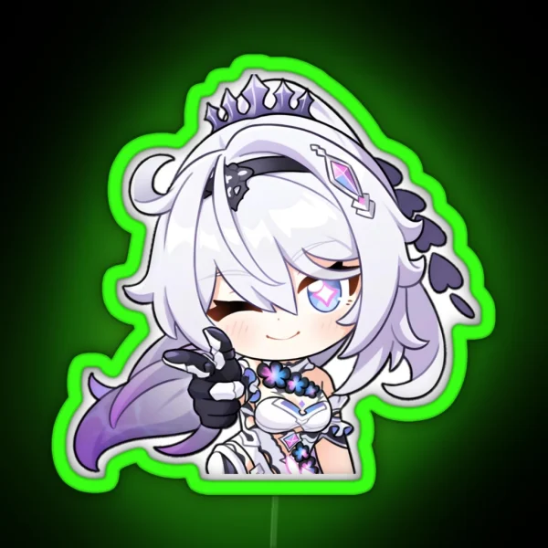 Kiana Kaslana Herrscher Of Finality Honkai Impact 3rd RGB Neon Sign