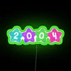 Kid's Retro Bedroom Decor with Vibrant Colorful Neon Signs 2004