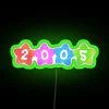 Vintage Kidcore Neon Sign with Retro 2005 Colorful RGB Glow