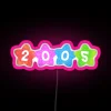 Retro Kid's Dream Bedroom Decor: Colorful 2005 Neon Sign