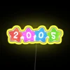 Kidcore inspired nostalgic 2005 retro style RGB neon signage