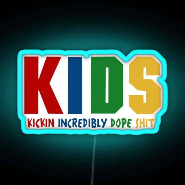 KIDS Album Art Letters RGB Neon Sign