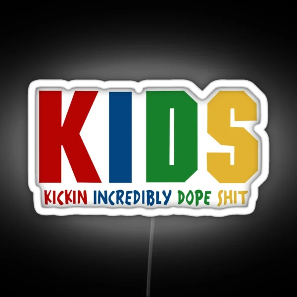 KIDS Album Art Letters RGB Neon Sign