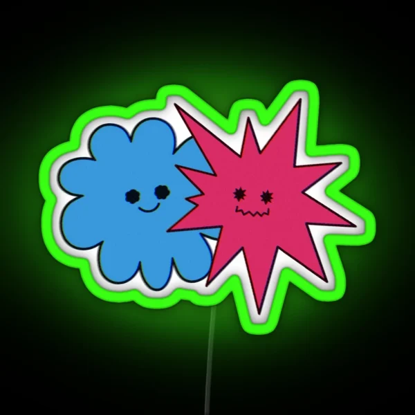 Kiki And Bouba RGB Neon Sign