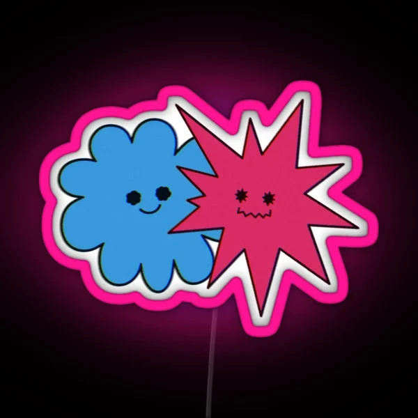 Kiki And Bouba RGB Neon Sign
