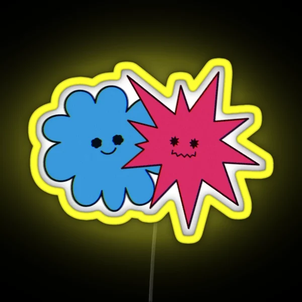 Kiki And Bouba RGB Neon Sign