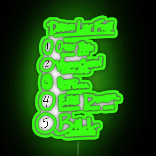 Kill Bill Quentin Tarantino List RGB Neon Sign
