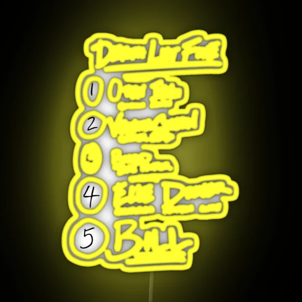 Kill Bill Quentin Tarantino List RGB Neon Sign