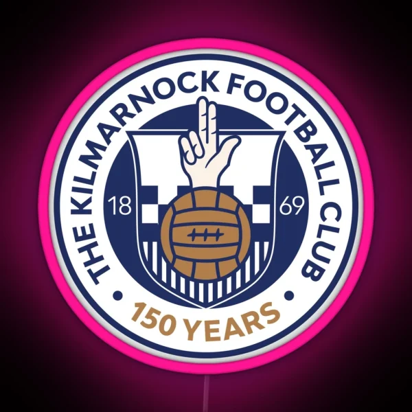 Kilmarnock 150th Anniversary Logo RGB Neon Sign