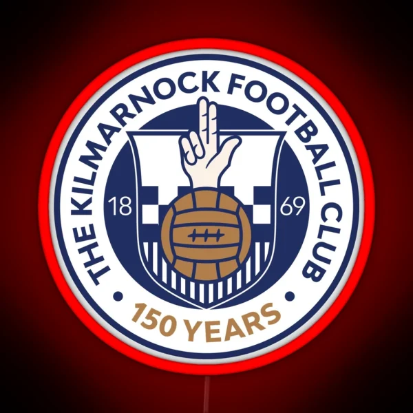 Kilmarnock 150th Anniversary Logo RGB Neon Sign