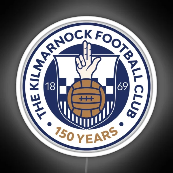 Kilmarnock 150th Anniversary Logo RGB Neon Sign