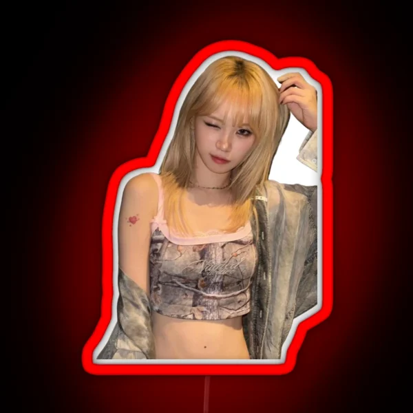 Kim Chaewon Wink RGB Neon Sign
