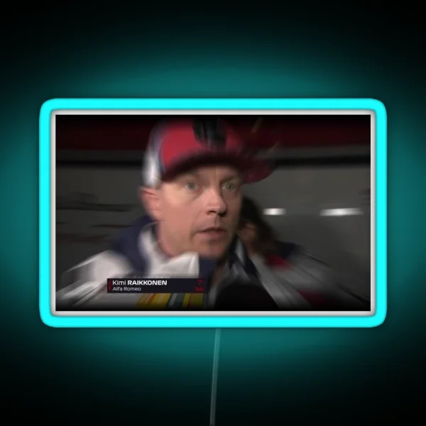 Kimi Raikkonen Formula One Reaction Meme RGB Neon Sign