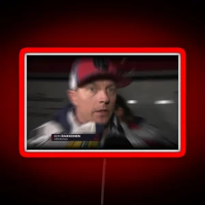 Kimi Raikkonen Formula One Reaction Meme RGB Neon Sign