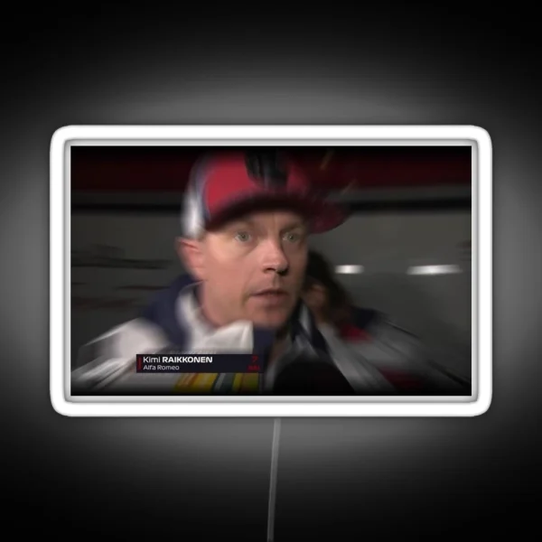Kimi Raikkonen Formula One Reaction Meme RGB Neon Sign