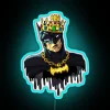 Dazzling LED light display featuring iconic DC superhero logo design