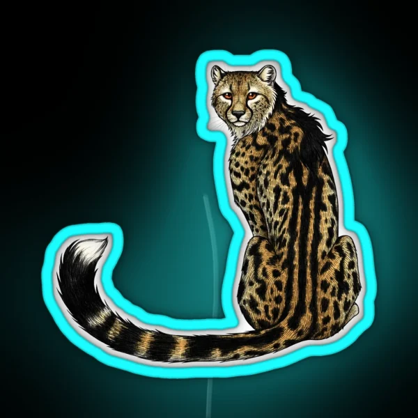 King Cheetah RGB Neon Sign