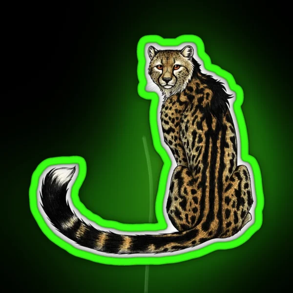 King Cheetah RGB Neon Sign