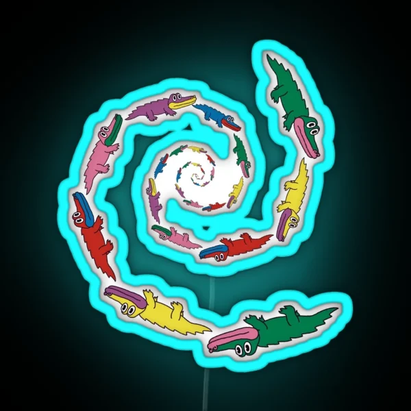 King Gizzard Spiral Gators RGB Neon Sign