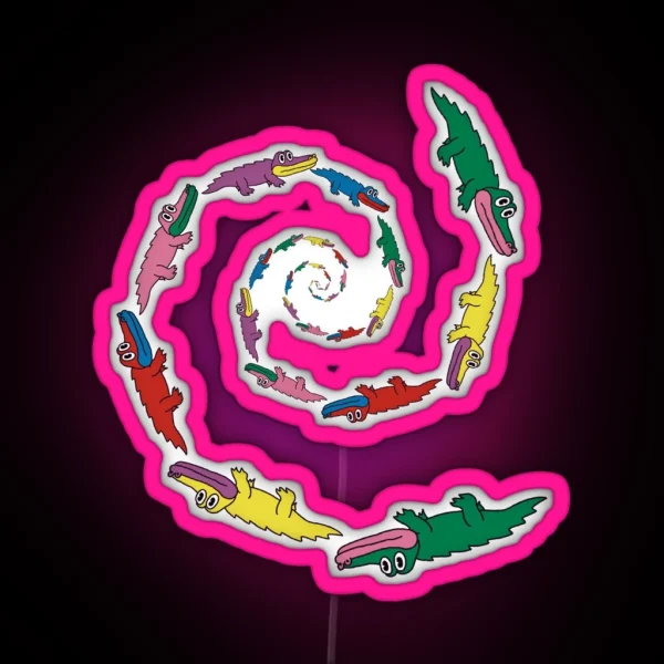 King Gizzard Spiral Gators RGB Neon Sign