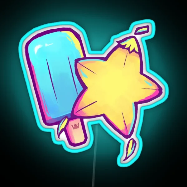 Kingdom Hearts Seasalt And Paopu Pattern RGB Neon Sign