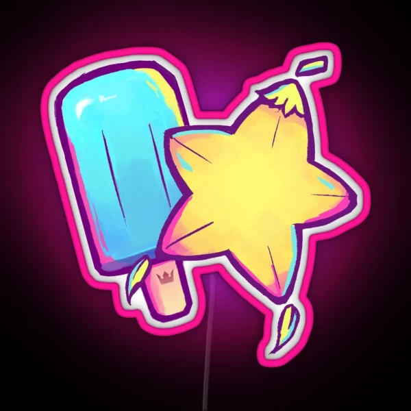 Kingdom Hearts Seasalt And Paopu Pattern RGB Neon Sign