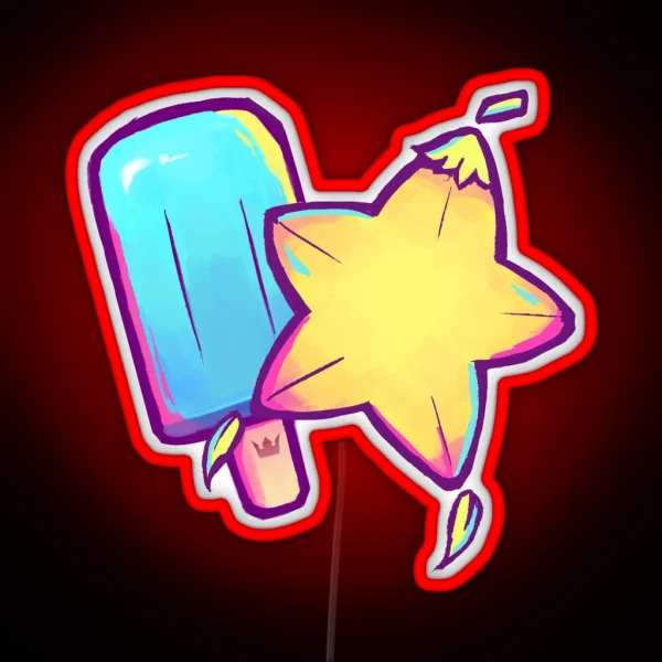 Kingdom Hearts Seasalt And Paopu Pattern RGB Neon Sign