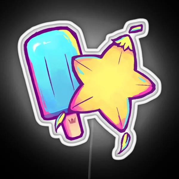 Kingdom Hearts Seasalt And Paopu Pattern RGB Neon Sign