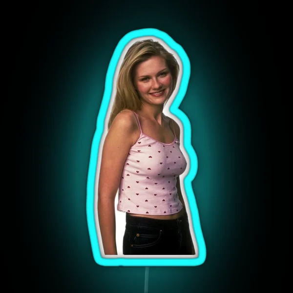 Kirsten Dunst Y2K RGB Neon Sign