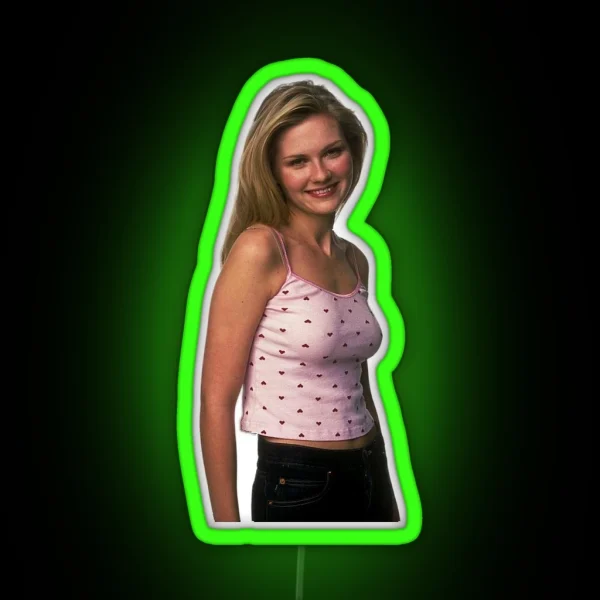 Kirsten Dunst Y2K RGB Neon Sign