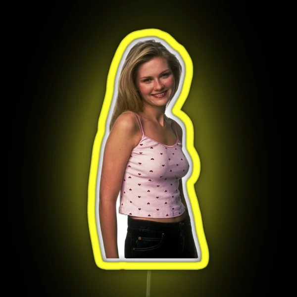 Kirsten Dunst Y2K RGB Neon Sign