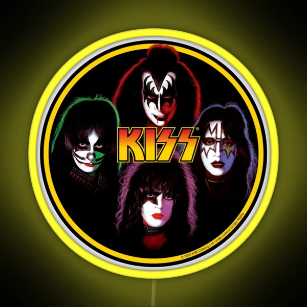 Kiss Band Rock Stars RGB Neon Sign